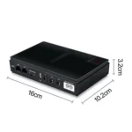 ДБЖ (UPS) для роутера DC1018L POE під змінні АКБ 18650 (без акумуляторів), Black - Зображення 6