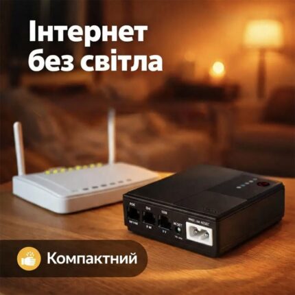 ИБП (UPS) для роутера DC1018L POE под сменные АКБ 18650 (без аккумуляторов)