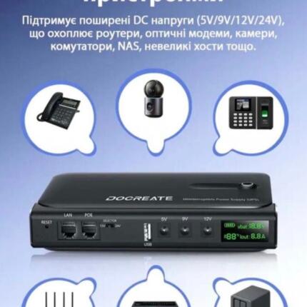 ИБП для роутера Docreate DC1036L 36W DC-UPS универсальный (без аккумуляторов)-2