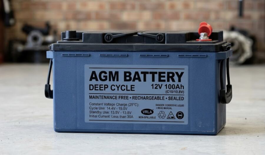 Герметичний AGM акумулятор 12V 100Ah Deep Cycle для систем безперебійного живлення побутової техніки