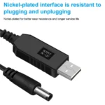 Перехідник FONKEN USB → DC 5.5 x 2.1 мм 12V для живлення роутера та Т2 антени -7