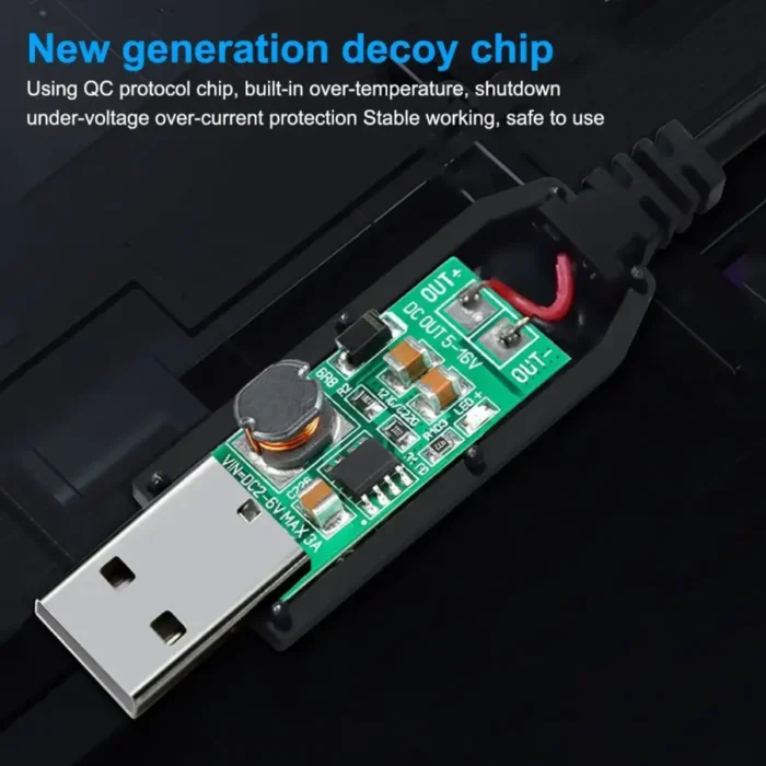 Перехідник FONKEN USB → DC 5.5 x 2.1 мм 12V для живлення роутера та Т2 антени -4