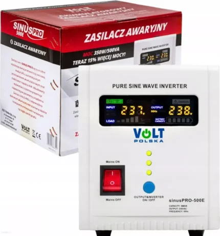 Источник бесперебойного питания ИБП Volt Polska SINUS PRO 500 E 12V с чистой синусоидой и AVR (польское качество)