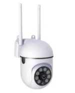 Вулична поворотна PTZ Wi-Fi камера A1 (V380 PRO) білого кольору, вигляд спереду.