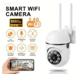 Вулична поворотна PTZ Wi-Fi камера A1 (V380 PRO) білого кольору, вигляд спереду 2