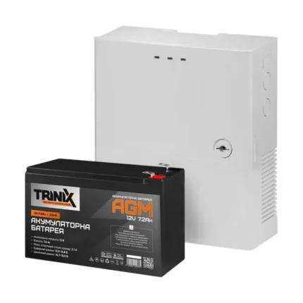 Комплект резервного питания Kraft PSU-1205LED(P) + Trinix 12V 7.2Ah AGM для ИБП и сигнализации