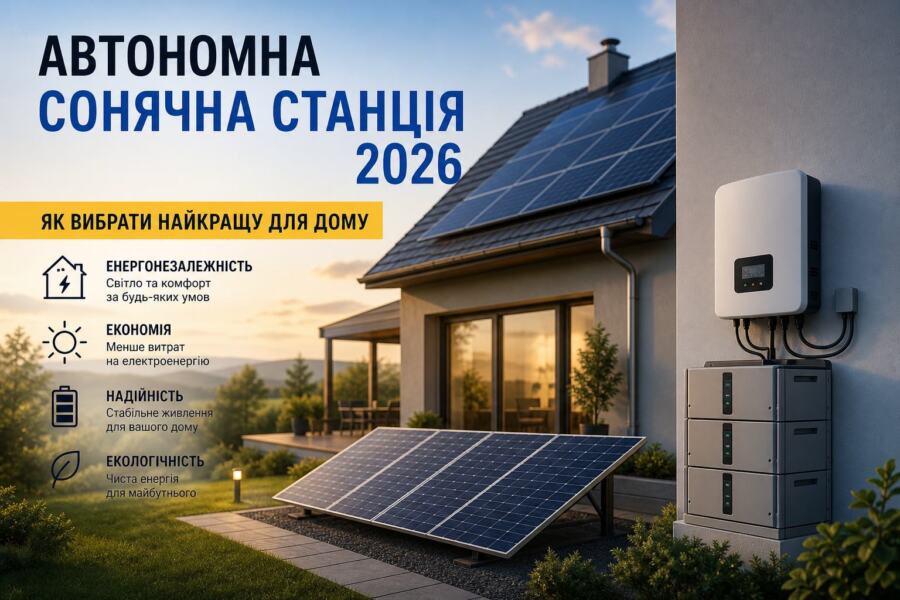 автономна сонячна станція illustration for Автономна сонячна станція 2026: як