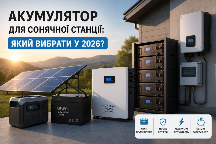 Акумулятор для сонячної станції: який вибра