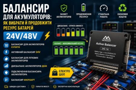 балансир для акумуляторів купити illustration for Балансир для акумуляторі