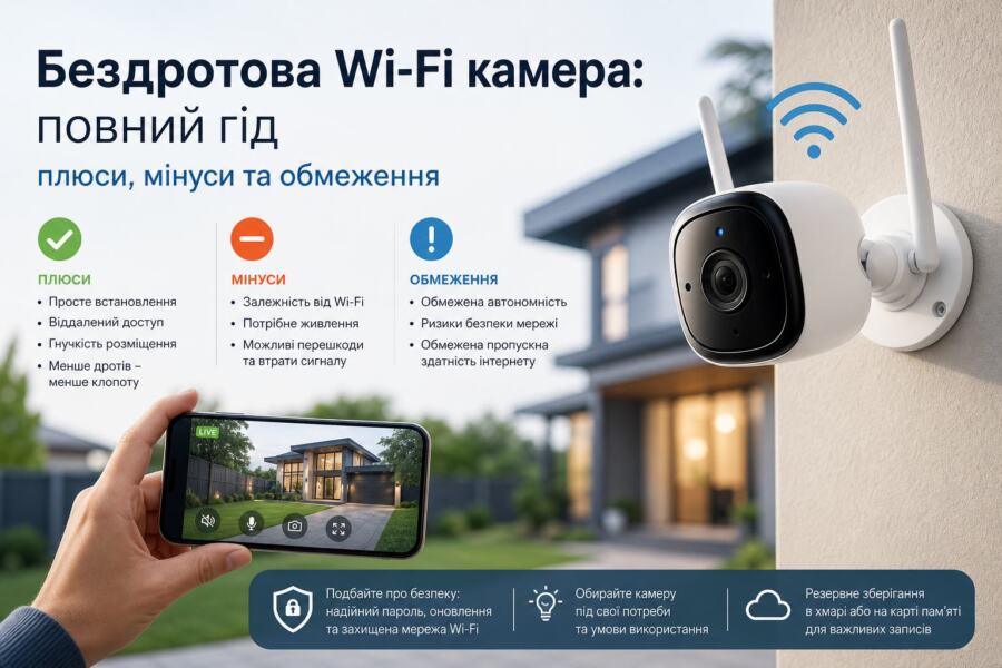 бездротова Wi-Fi камера illustration for Бездротова Wi-Fi камера: повний гід, плю