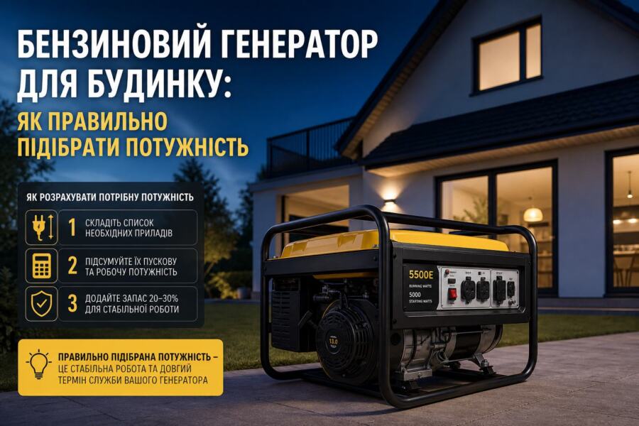 бензиновий генератор для будинку illustration for Бензиновий генератор для
