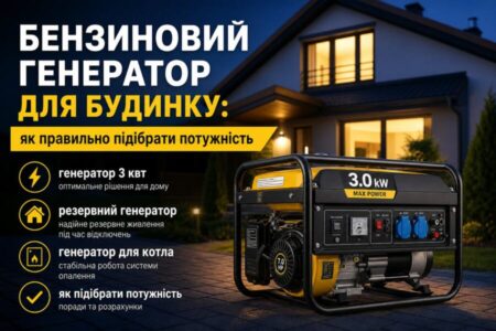 бензиновий генератор для будинку illustration for Бензиновий генератор для