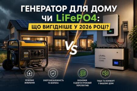 генератор для дома illustration for Генератор для дома или LiFePO4: что выгоднее