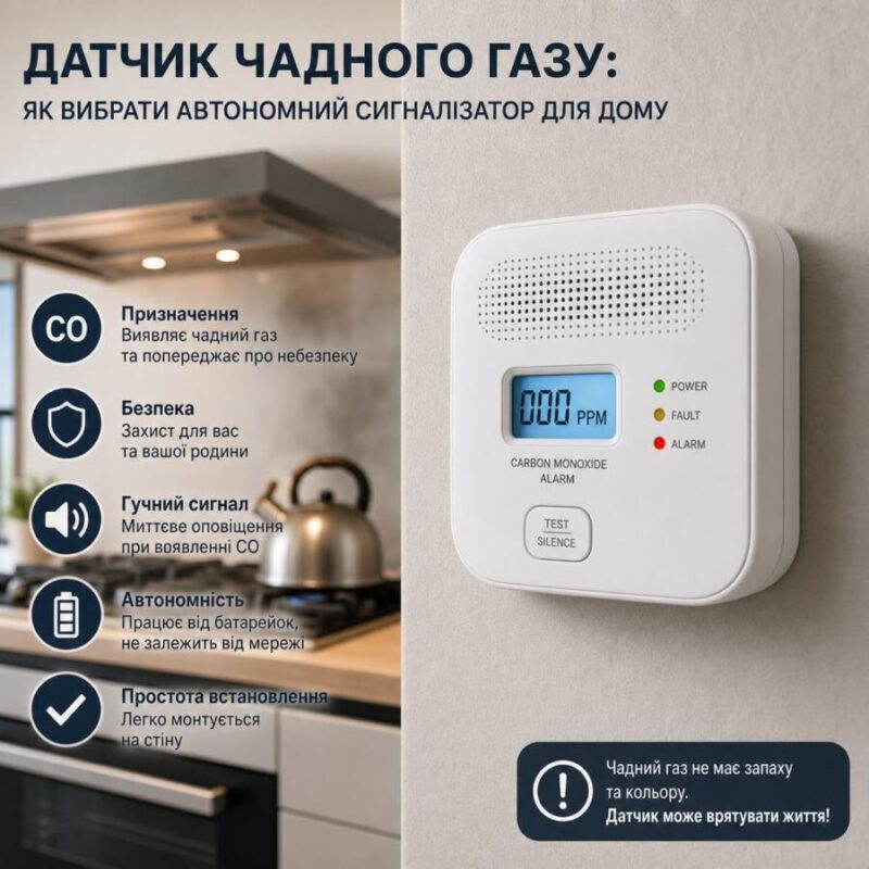датчик чадного газу купити illustration for Датчик чадного газу: як вибрати