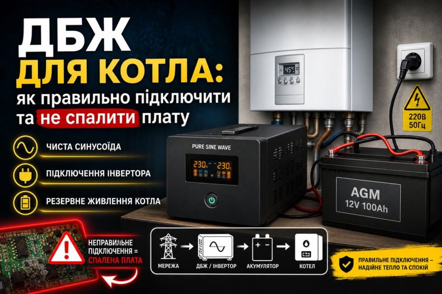 дбж для котла illustration for ДБЖ для котла: як правильно підключити та не с