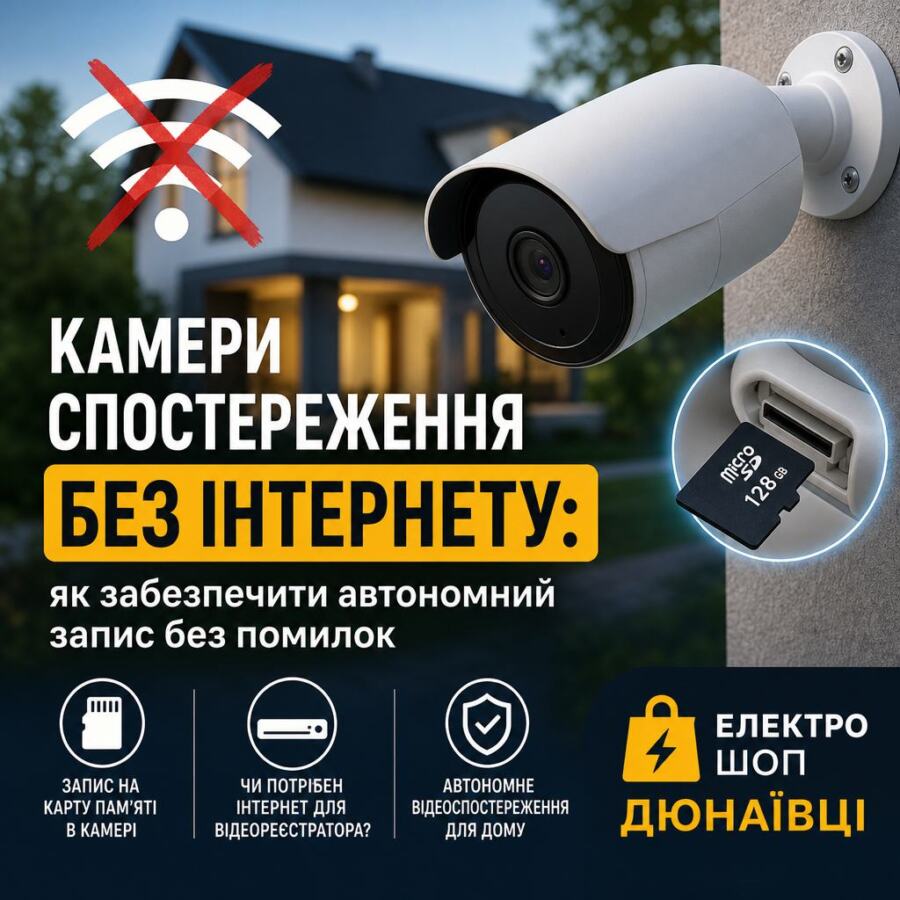камери спостереження без інтернету illustration for Камери спостереження без інтернету: як забезпечити автономний запис без п