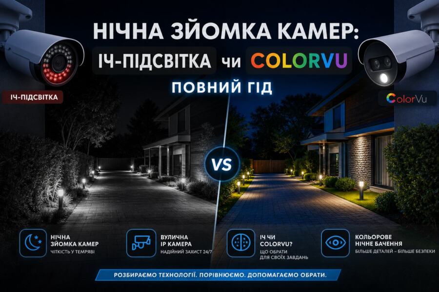 камери з кольоровим нічним баченням illustration for Нічна зйомка камер: ІЧ-