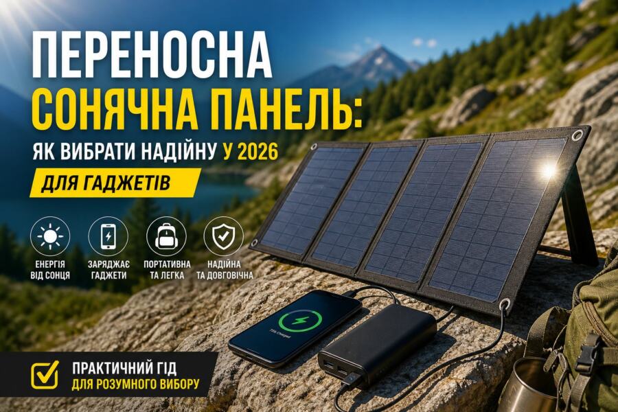 переносна сонячна панель illustration for Переносна сонячна панель: як вибр