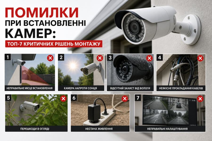 Ошибки при установке камер: ТОП-7 критич
