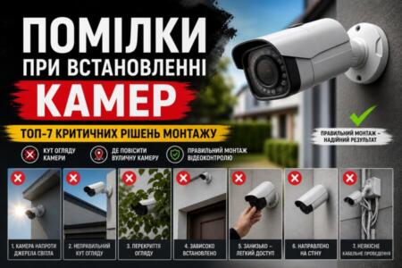 Illustration of common security camera installation местаки и корректный монтаж solutions