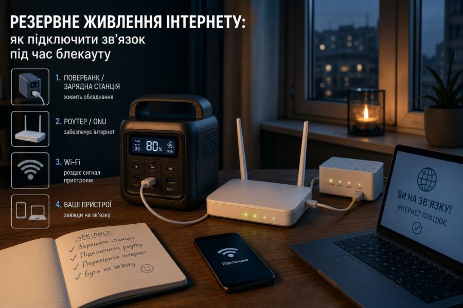 Резервне живлення інтернету: як підключити