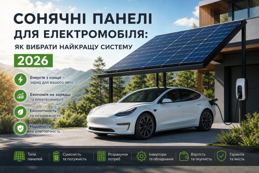 Сонячні панелі для електромобіля: як вибрат
