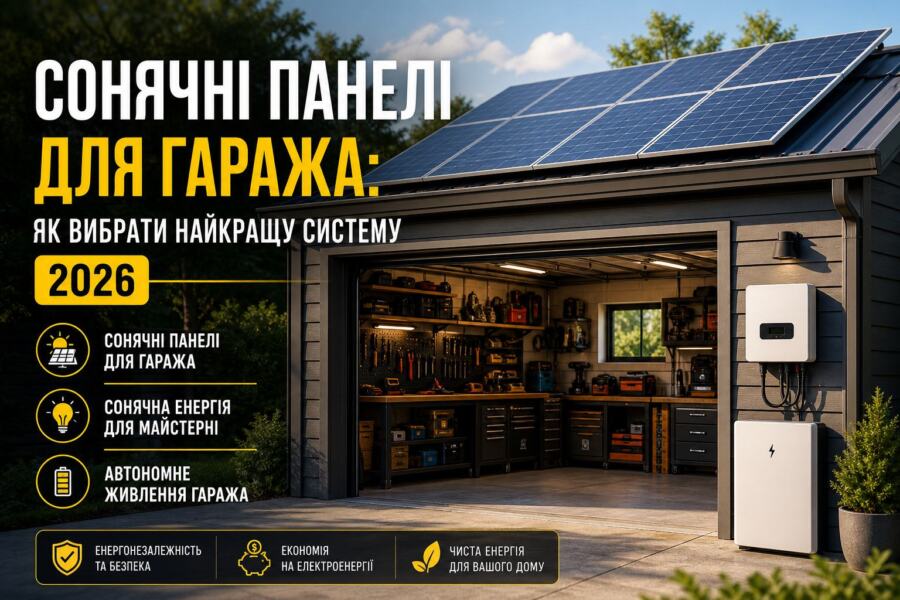 сонячні панелі для гаража illustration for Сонячні панелі для гаража: як виб