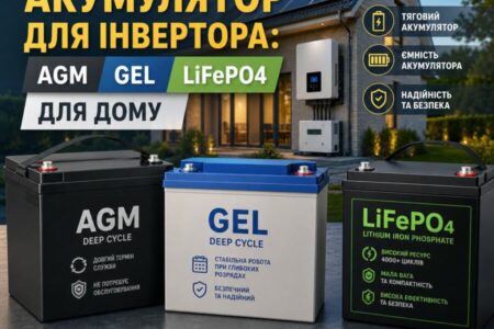 Порівняння AGM, GEL і LiFePO4 акумуляторів для інвертора в домашніх умовах
