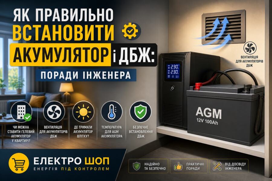 чи можна ставити гелевий акумулятор у квартирі illustration for Як правильн