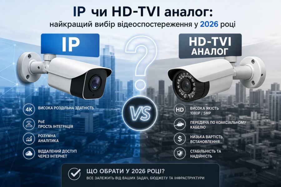 цифрове відеоспостереження illustration for IP чи HD-TVI аналог: найкращий вибі