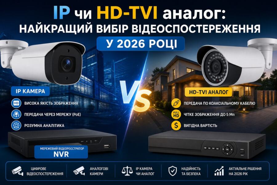 цифрове відеоспостереження illustration for IP чи HD-TVI аналог: найкращий вибі