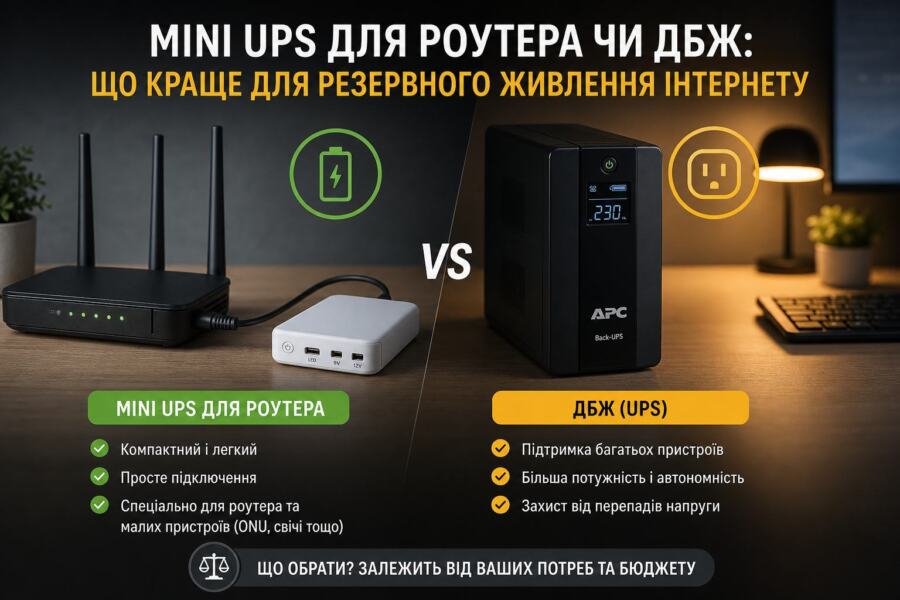 Illustration of Mini ups для роутера чи ДБЖ: що краще для резервного живлення ін