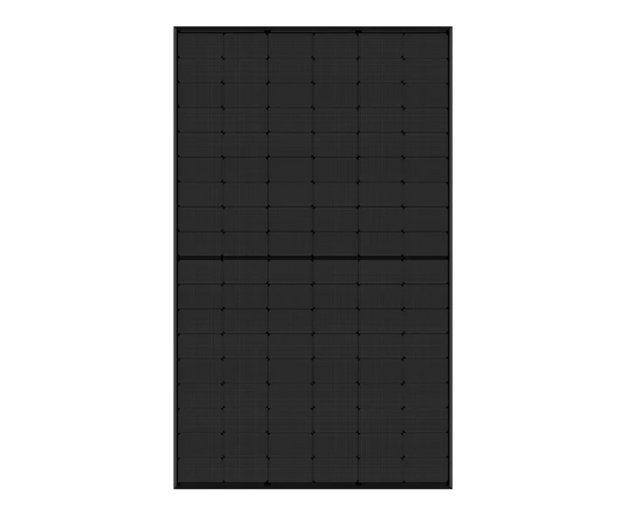 Сонячна панель Jinko Solar Tiger Neo 435W Full Black монокристалічний фотомодуль на білому тлі