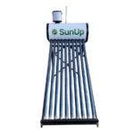 Сонячний колектор для нагріву води з вакуумними трубками для дому та дачі вигляд спереду