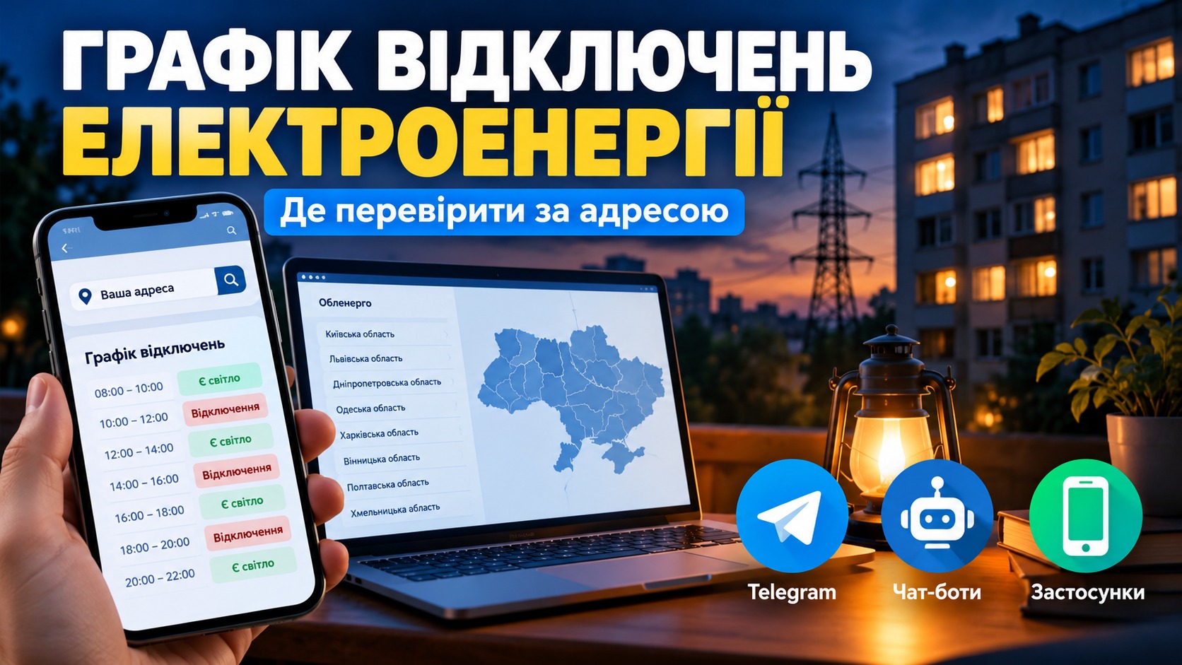 Schedule of power outages in Ukraine - where to check at